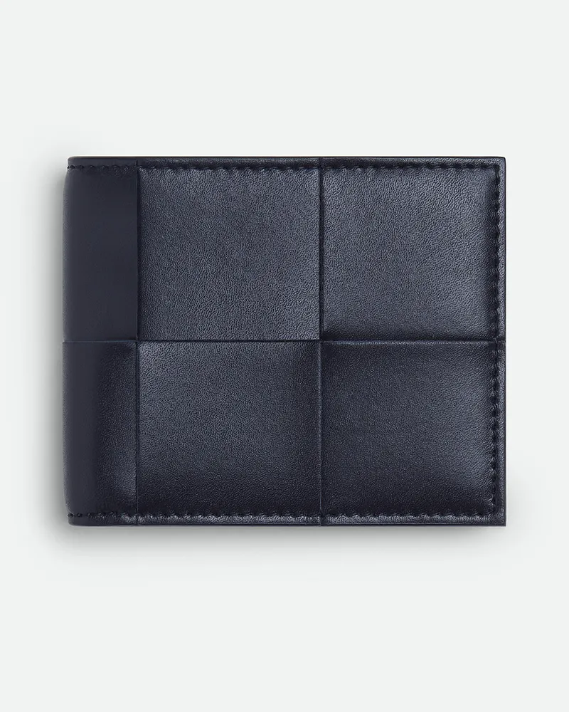 Bottega Veneta Cassette Bi-fold Portemonnaie - Blau - Herren - 100% Kalbsleder Blau