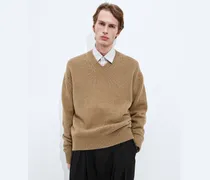 Kaschmirpullover-Braun - Herren