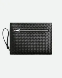 Bottega Veneta Mittelgrosse Intrecciato Dokmentenmappe Black