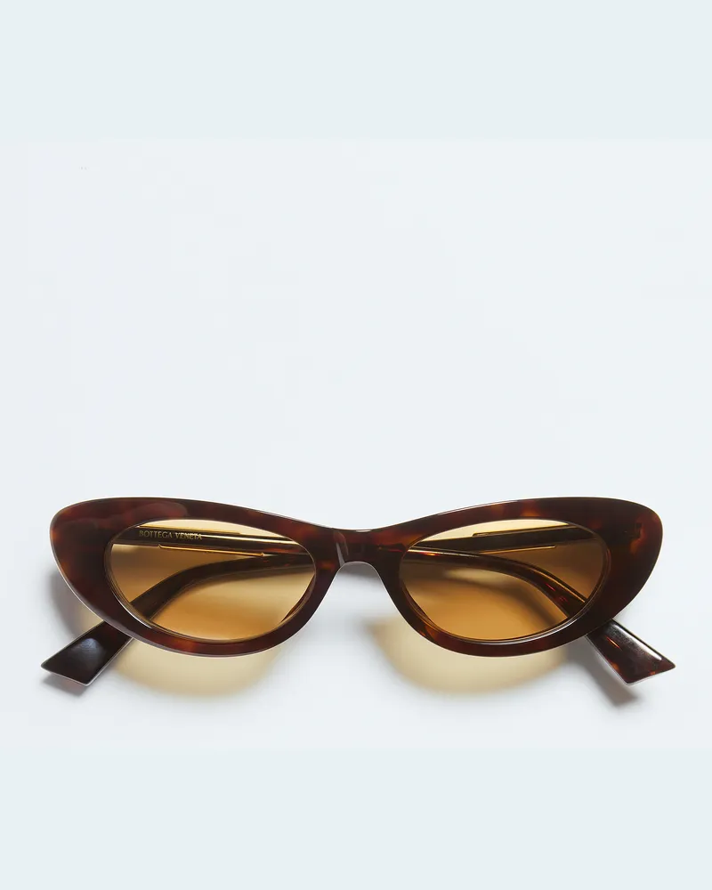 Bottega Veneta Ovale Snap Sonnenbrille - Gelb - Unisex - 100 % Recyceltes Azetat Gelb