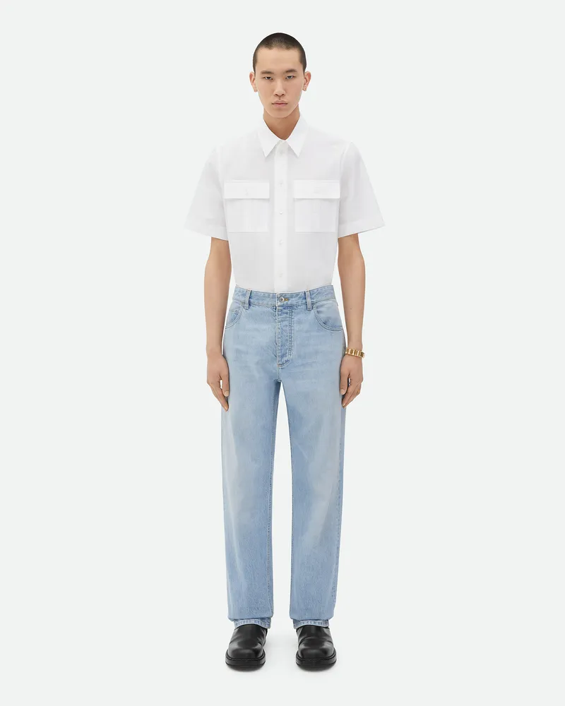 Bottega Veneta Hell Gebleichte Jeans Mit Geradem Bein - Blau - Herren Baumwolle Blau