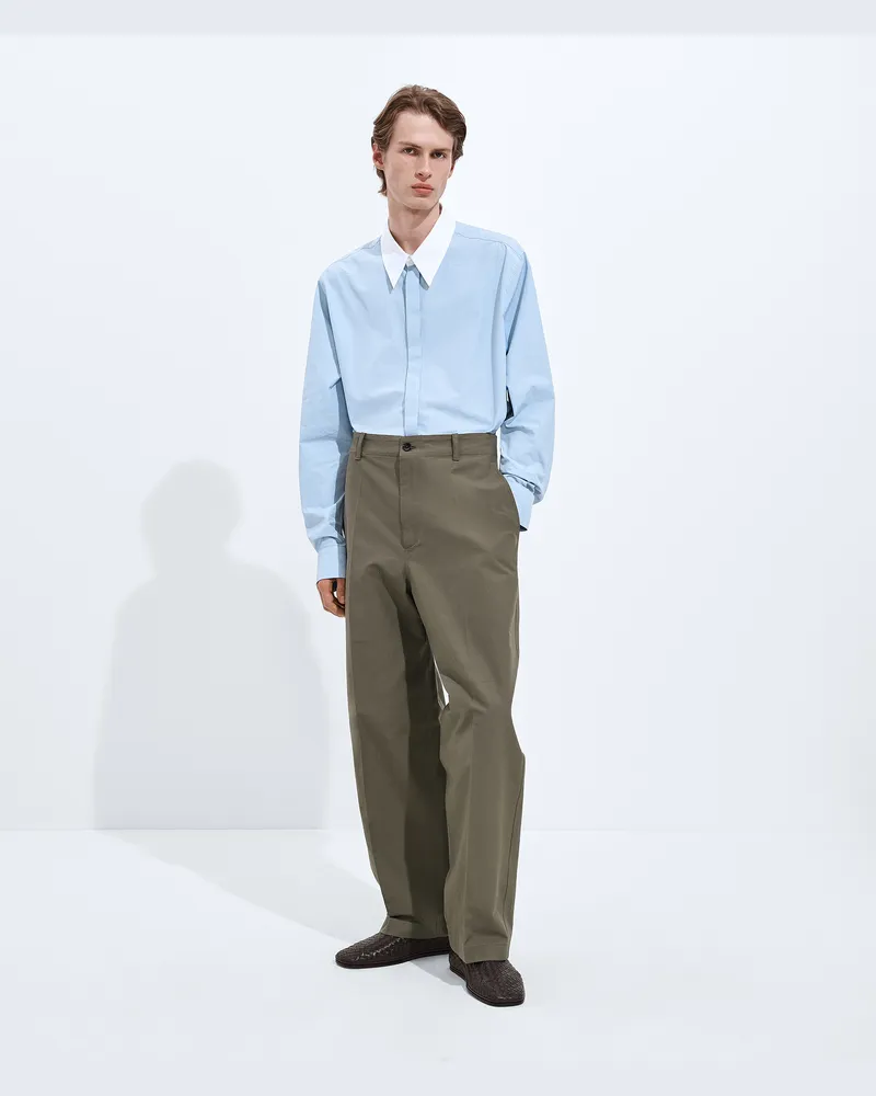 Bottega Veneta Hose aus kompakter Baumwolle-Grau - Herren Grau