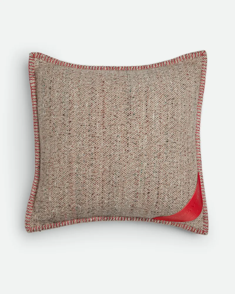Bottega Veneta Tweed-Kissen-Braun - Unisex Braun
