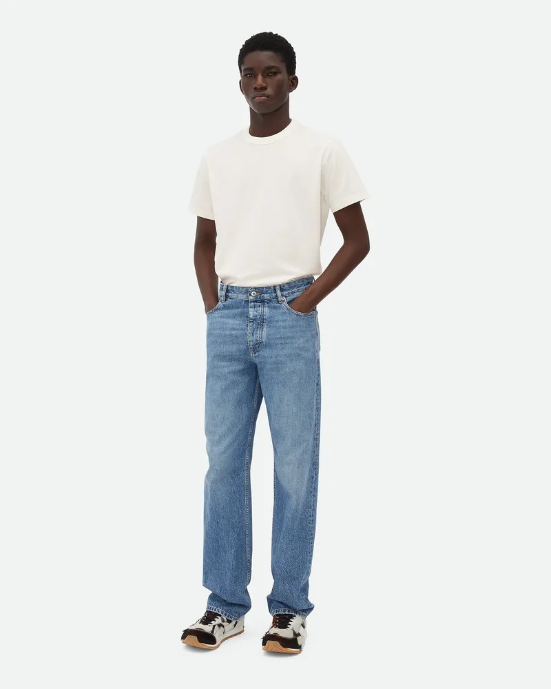 Bottega Veneta Gerade Vintage Indigo Jeans Mid
