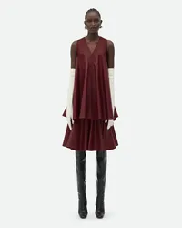 Bottega Veneta Alinienkleid Aus Leder Pomegranate