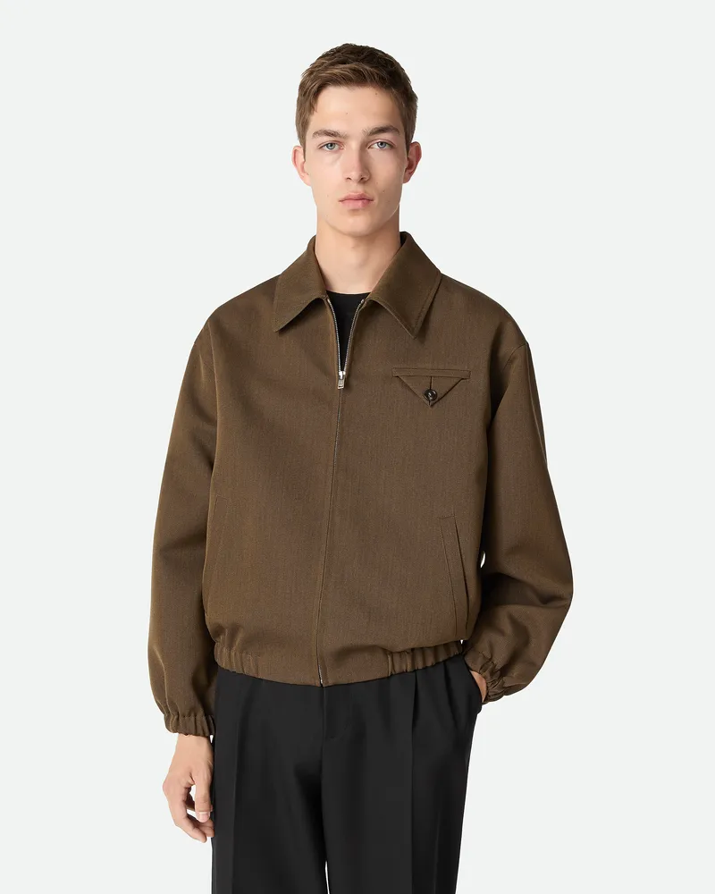 Bottega Veneta Blouson Aus Weicher Wolle - Braun - Herren Wolle Braun