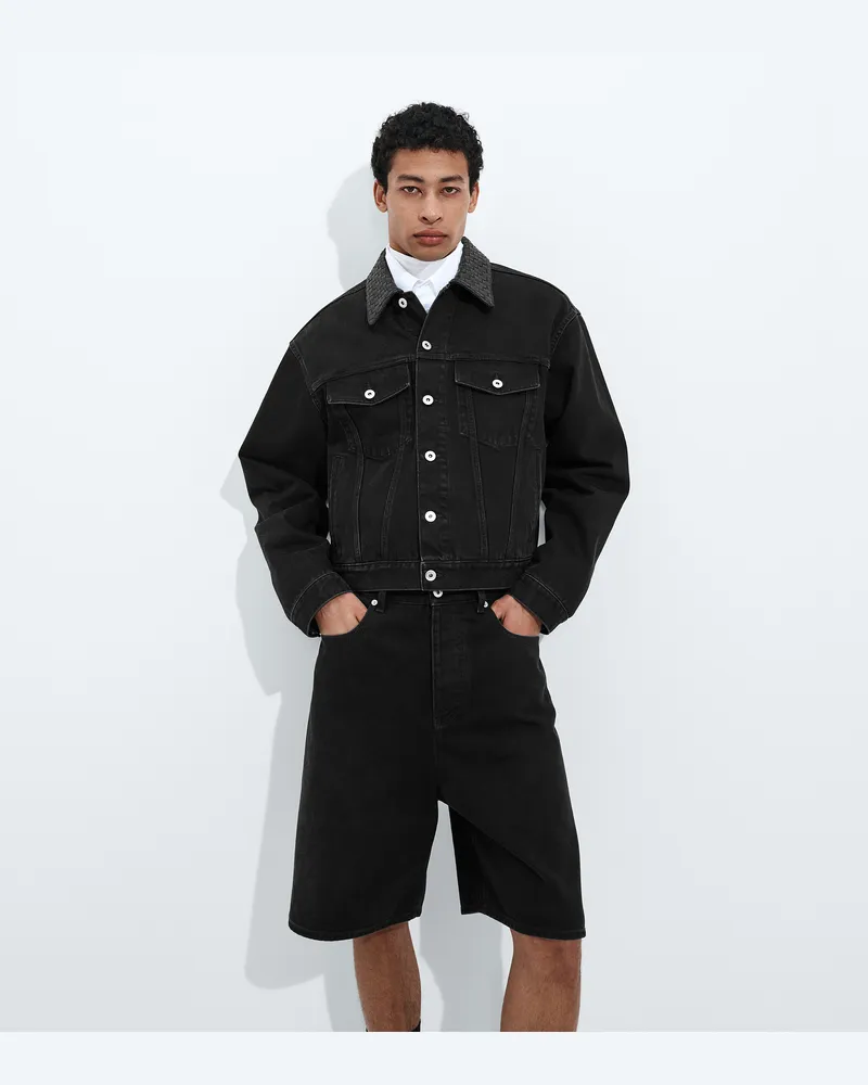 Bottega Veneta Verwaschene schwarze Jeansjacke-Schwarz - Herren Schwarz