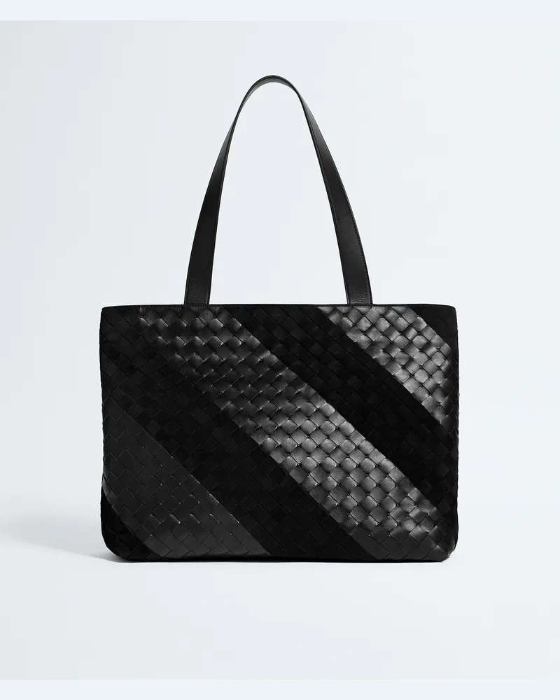 Bottega Veneta Kleine Intrecciato Tote mit Zip-Schwarz - Herren Schwarz
