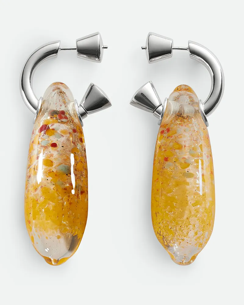 Bottega Veneta Große Ellipse Glasohrringe Solar