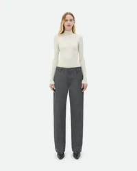 Bottega Veneta Taperedgeschnittene Hose Aus Gebondeter Wolle Und Baumwolle Charcoal