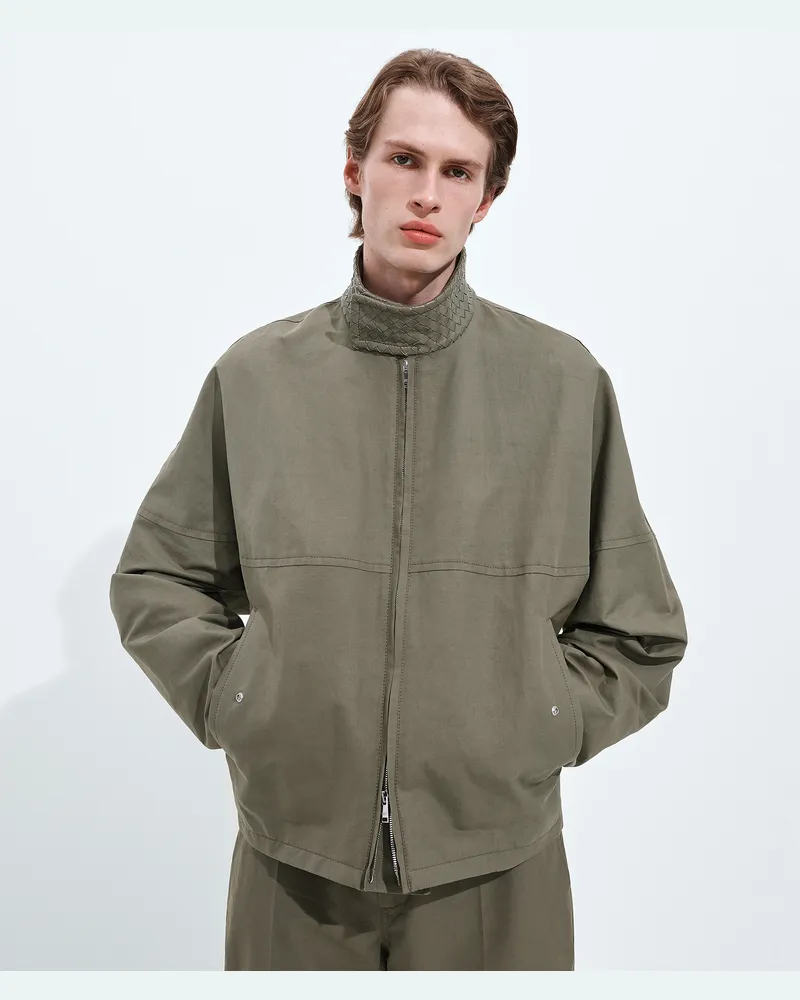Bottega Veneta Jacke Aus Kompakter Baumwolle - Grau & Silberfarben - Herren 100 % Baumwolle Grau
