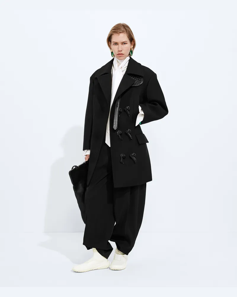 Bottega Veneta Hose Aus Wolle Und Nylon - Schwarz - Damen 70% Polyamid & 30% Wolle Schwarz