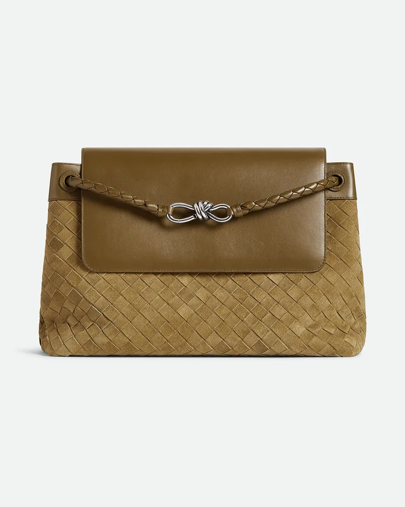 Bottega Veneta Andiamo Messenger Bag Mud
