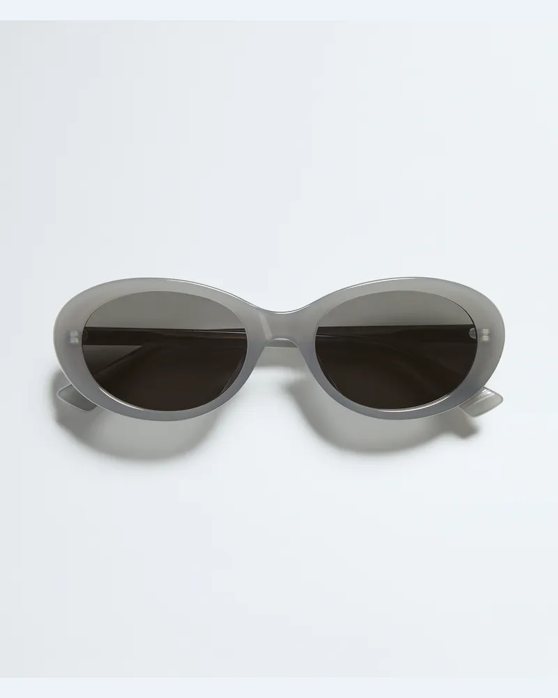Bottega Veneta Ovale Classic Sonnenbrille-Grau - Unisex Grau