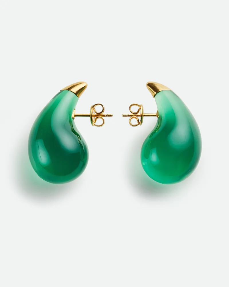 Bottega Veneta Kleine Drop Ohrringe Emerald