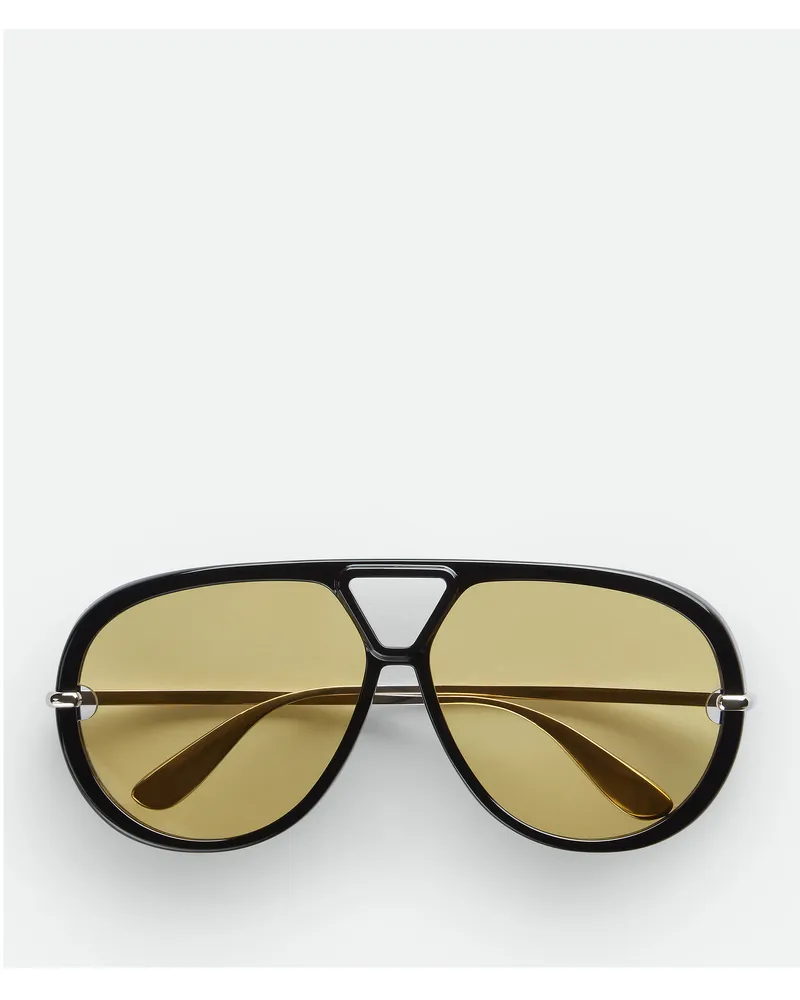 Bottega Veneta Classic Sonnenbrille In Pilotenform Black