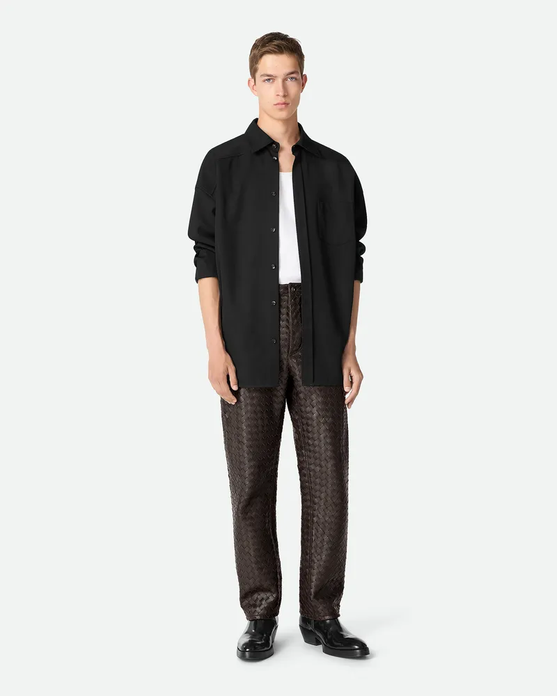 Bottega Veneta Hose Aus Intrecciato Leder - Braun - Herren Lammleder Braun