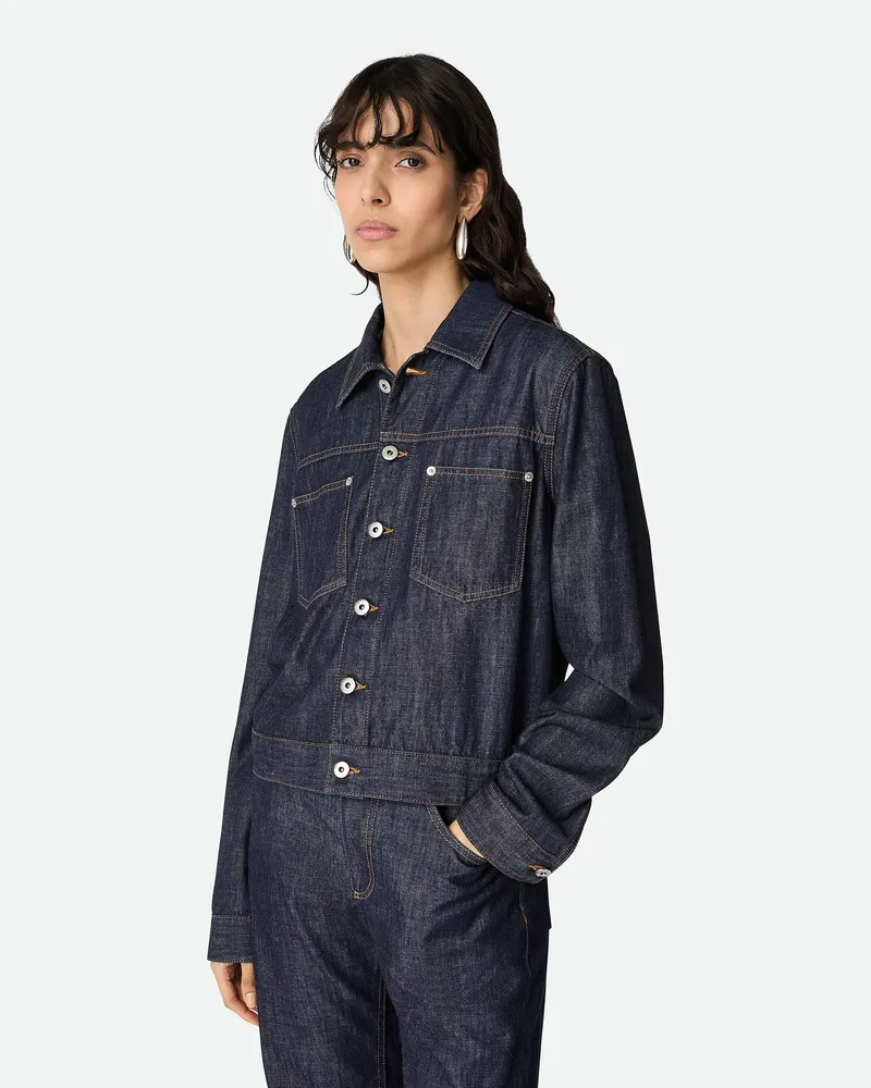Bottega Veneta Jacke Aus Indigo-denim Indigo