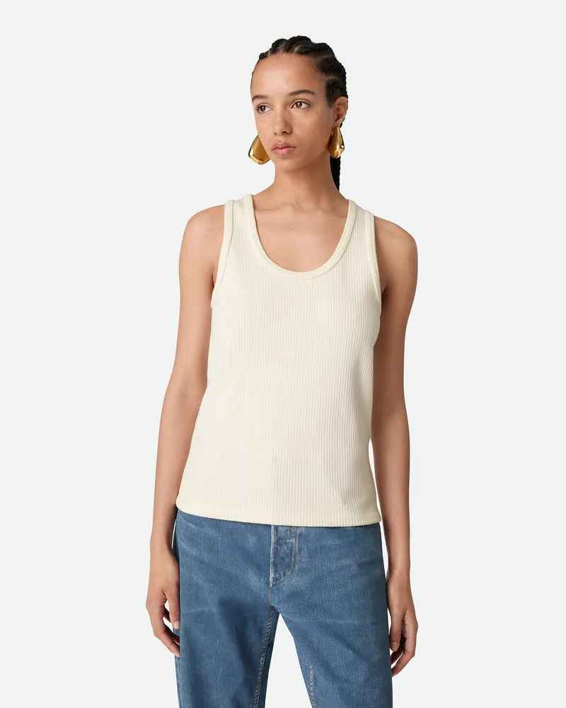 Bottega Veneta Oberteil Aus Bauwollrippstrick it Etikett Soap