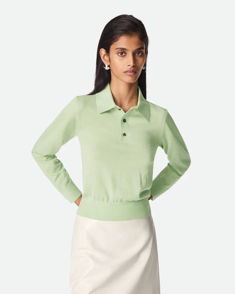 Bottega Veneta Pooshirt Aus eichtem, Feinem Kaschmir Aquamarine
