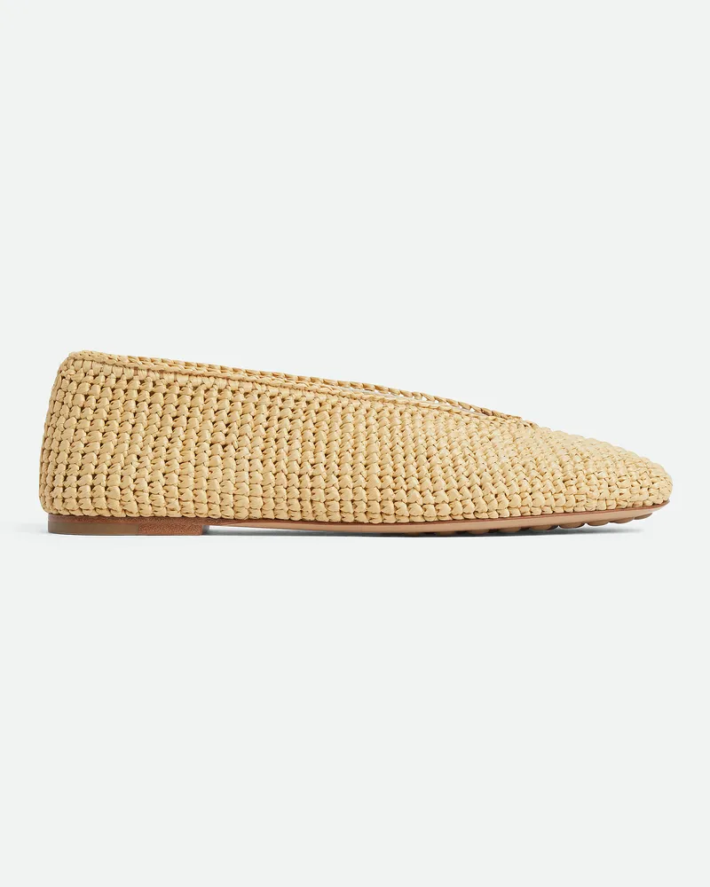 Bottega Veneta Rosa Ballerinas - Beige - Damen 100% Viskose-Raffia Beige