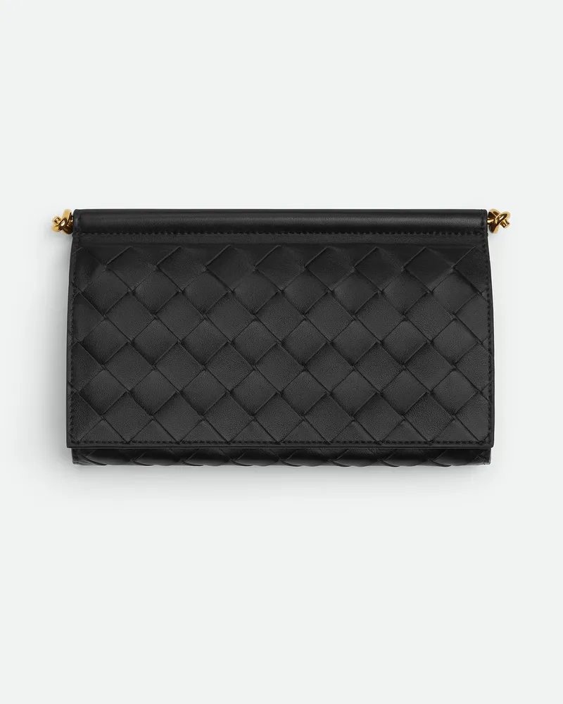 Bottega Veneta Großes Solstice Portemonnaie Black