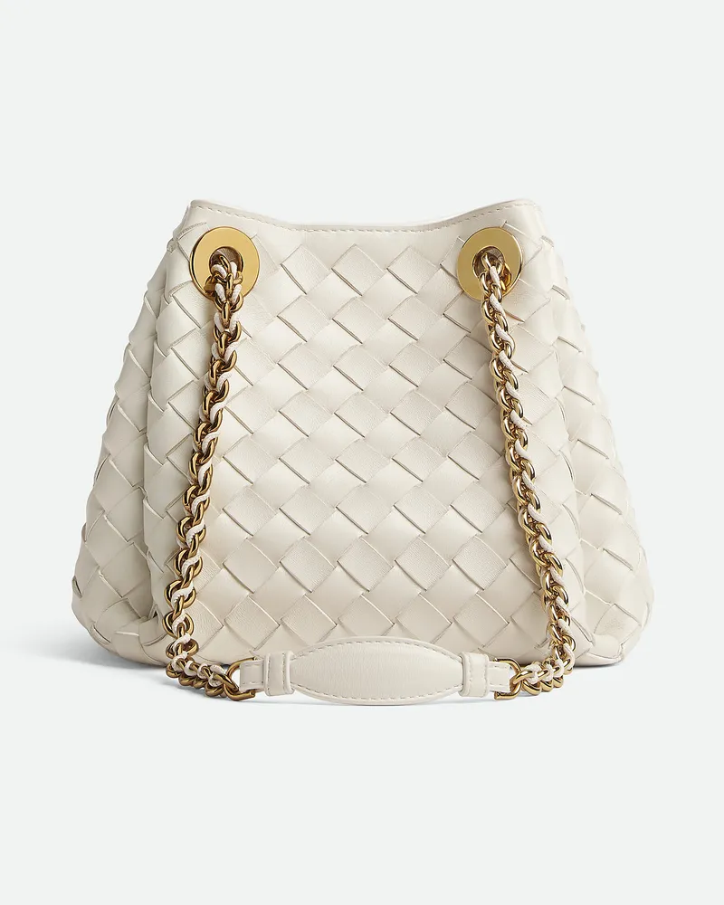 Bottega Veneta Kleine Parachte Chain Chalk
