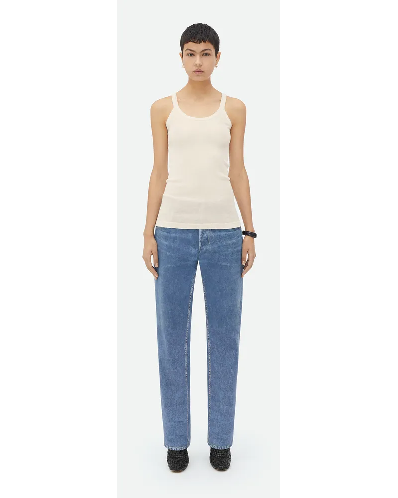 Bottega Veneta Slim Fit Tanktop Aus Leichter Baumwolle Chalk