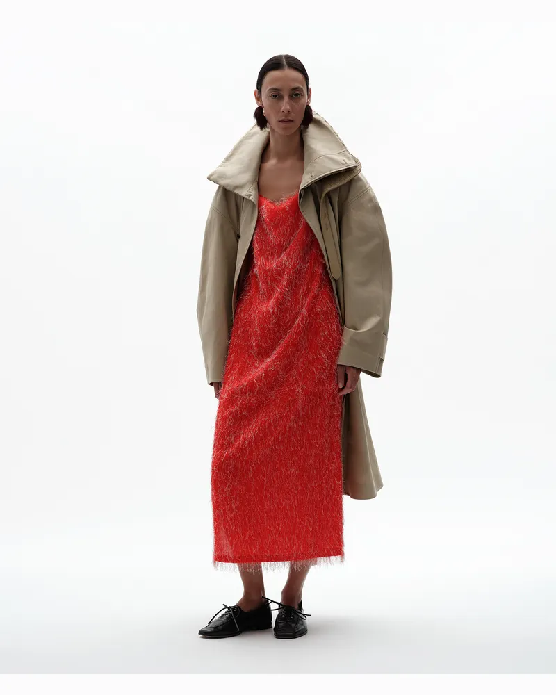Bottega Veneta Kleid aus Fil-Coupé-Viskose-Rot - Damen Rot