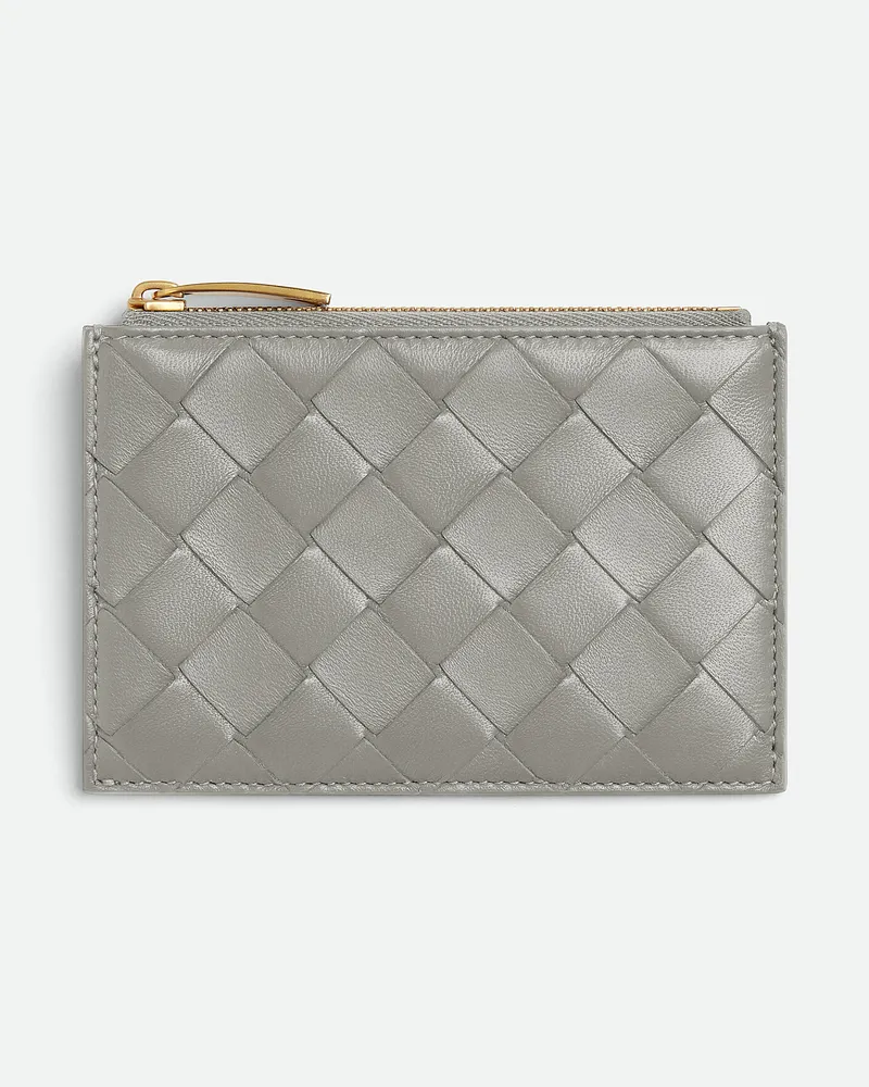 Bottega Veneta Intrecciato Kartenetui Mit Reißverschluss - Grau - Damen Grau
