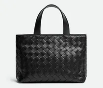Mini Intrecciato Tote mit Zip-Schwarz - Herren