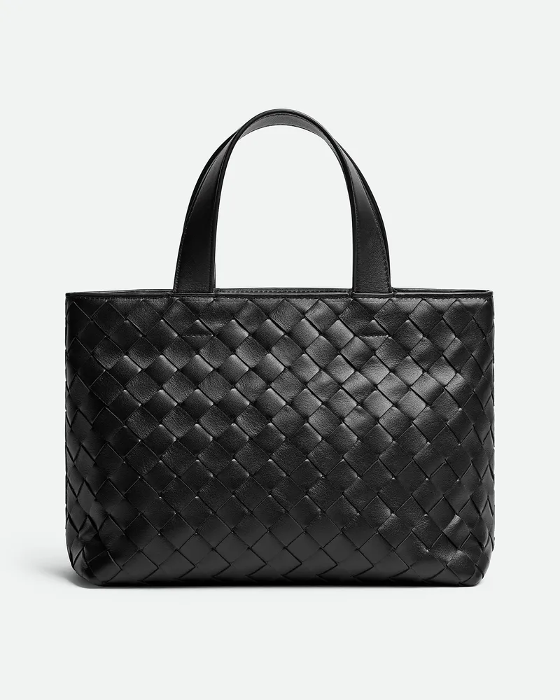 Bottega Veneta Mini Intrecciato Tote Mit Zip - Schwarz - Herren - 100 % Kalbsleder Schwarz