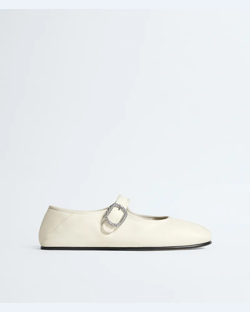 Bottega Veneta Veneziana Mary-Jane Ballerinas-Weiss - Damen Weiss