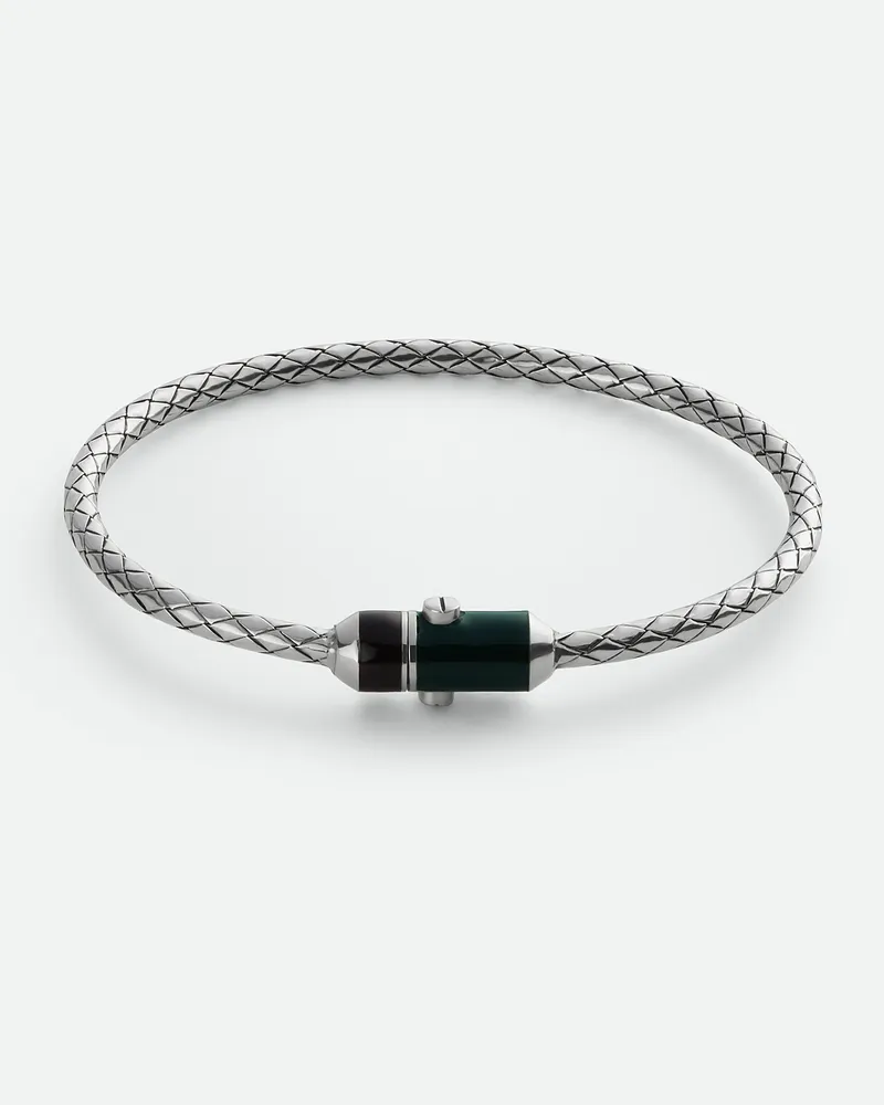 Bottega Veneta Intreccio Armband - Schwarz - Herren 100% Sterling Silver Schwarz