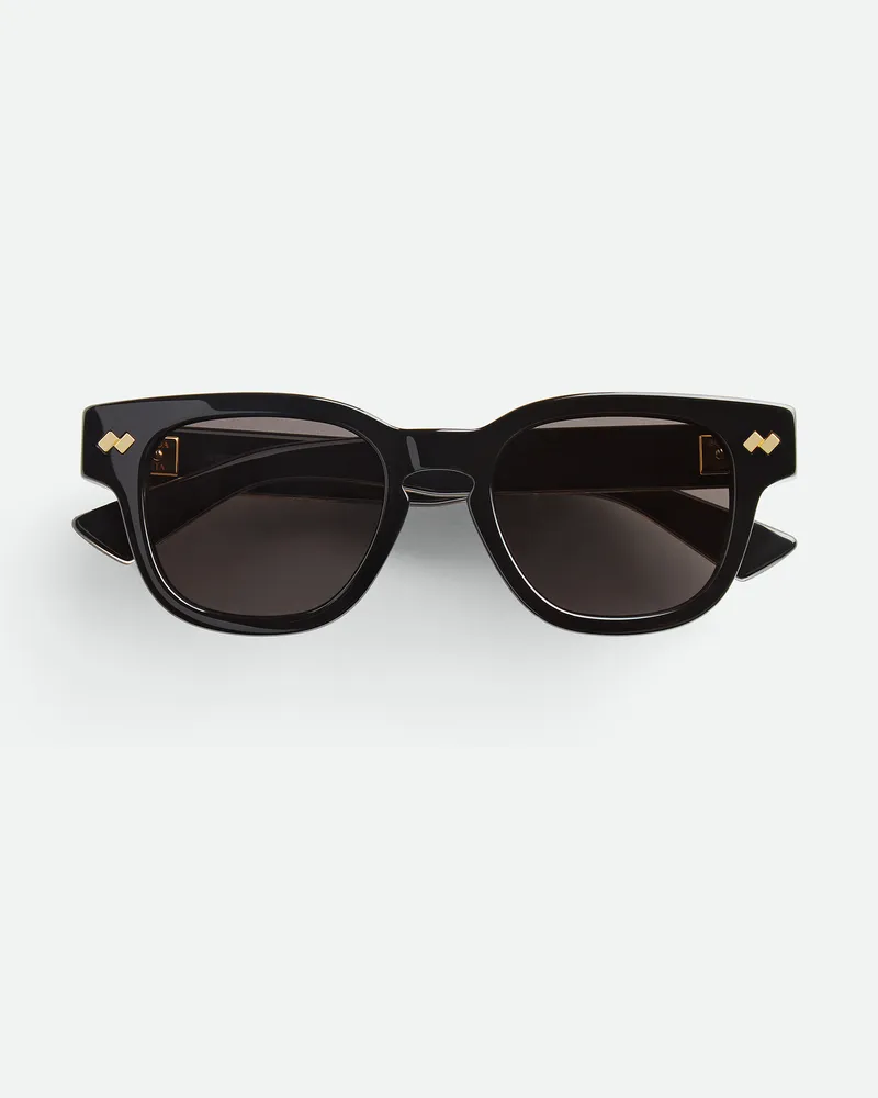 Bottega Veneta Intrecciato Panthos Sonnenbrille - Schwarz - Unisex - 100% Recyceltes Azetat Schwarz