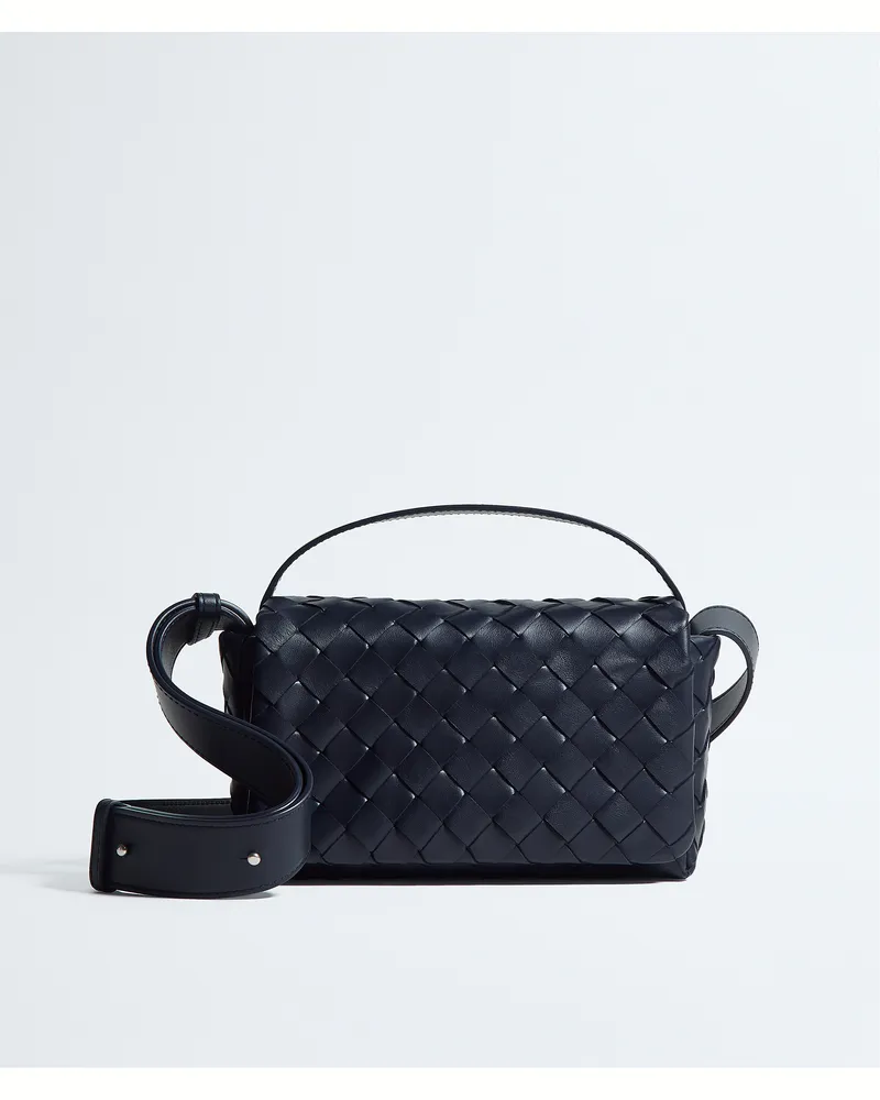 Bottega Veneta Intrecciato Mini-Tasche mit Überschlag-Blau - Herren Blau