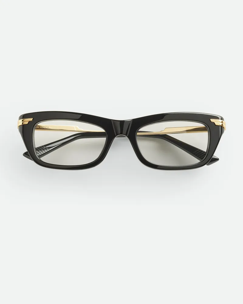 Bottega Veneta Rechteckige Classic Brille Black