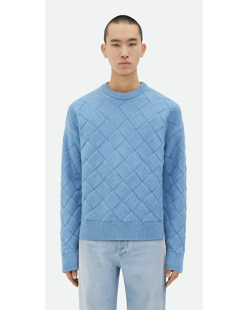 Bottega Veneta Pullover Au Intreccio Wolle Admiral