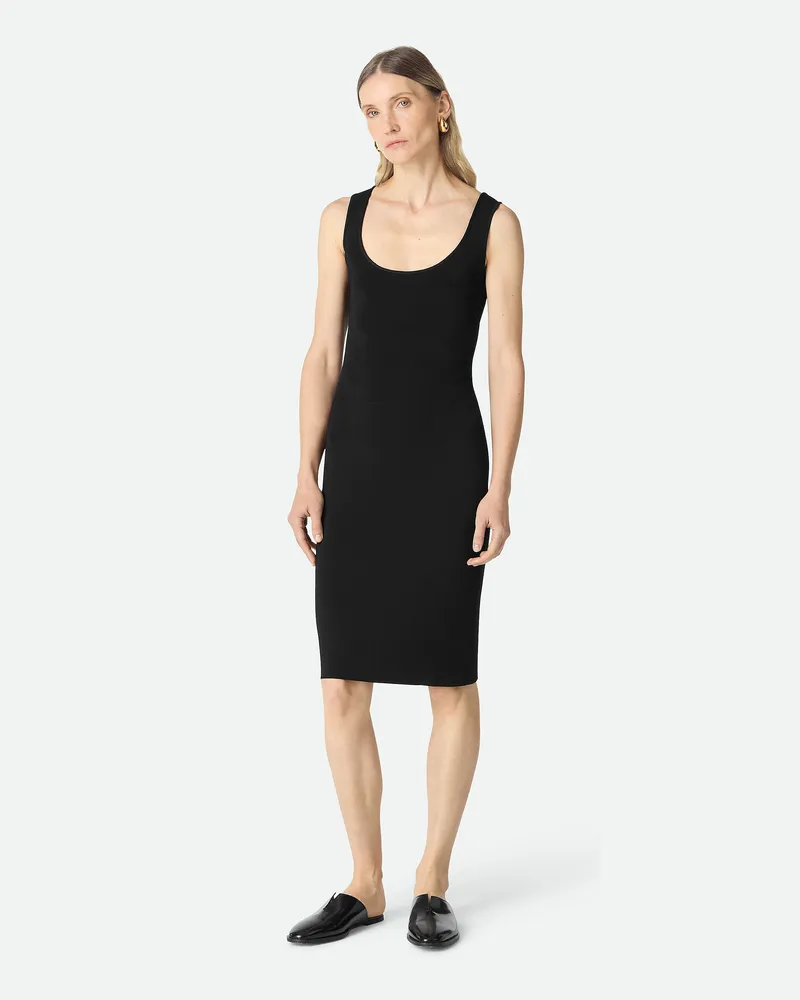 Bottega Veneta Kompaktes Viskosekleid Black