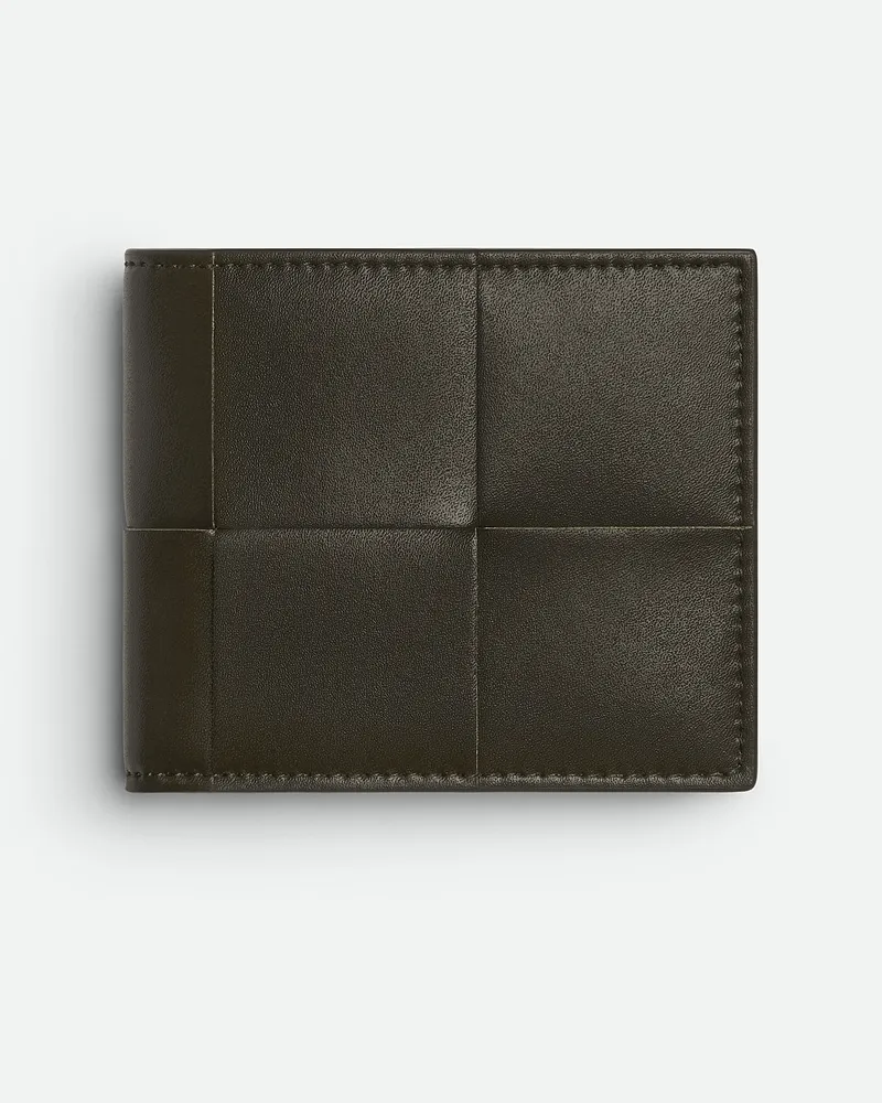 Bottega Veneta Cassette Bifold Portemonnaie Mit Münzfach Kaki