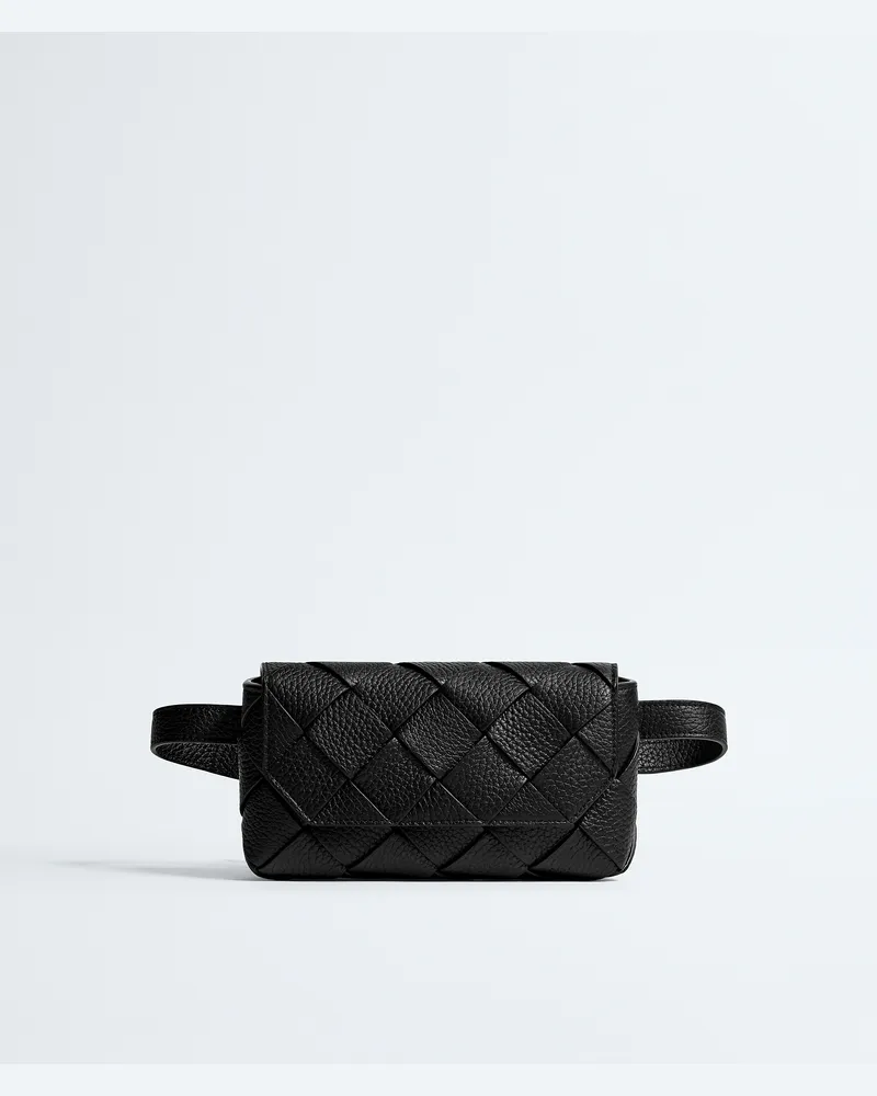 Bottega Veneta Diago Gürteltasche - Schwarz - Herren - 100 % Kalbsleder Schwarz