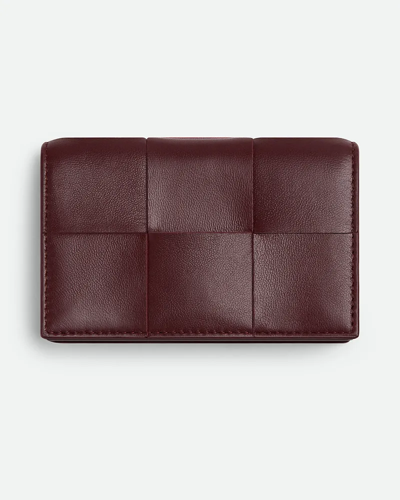 Bottega Veneta Cassette Visitenkartenetui Madder