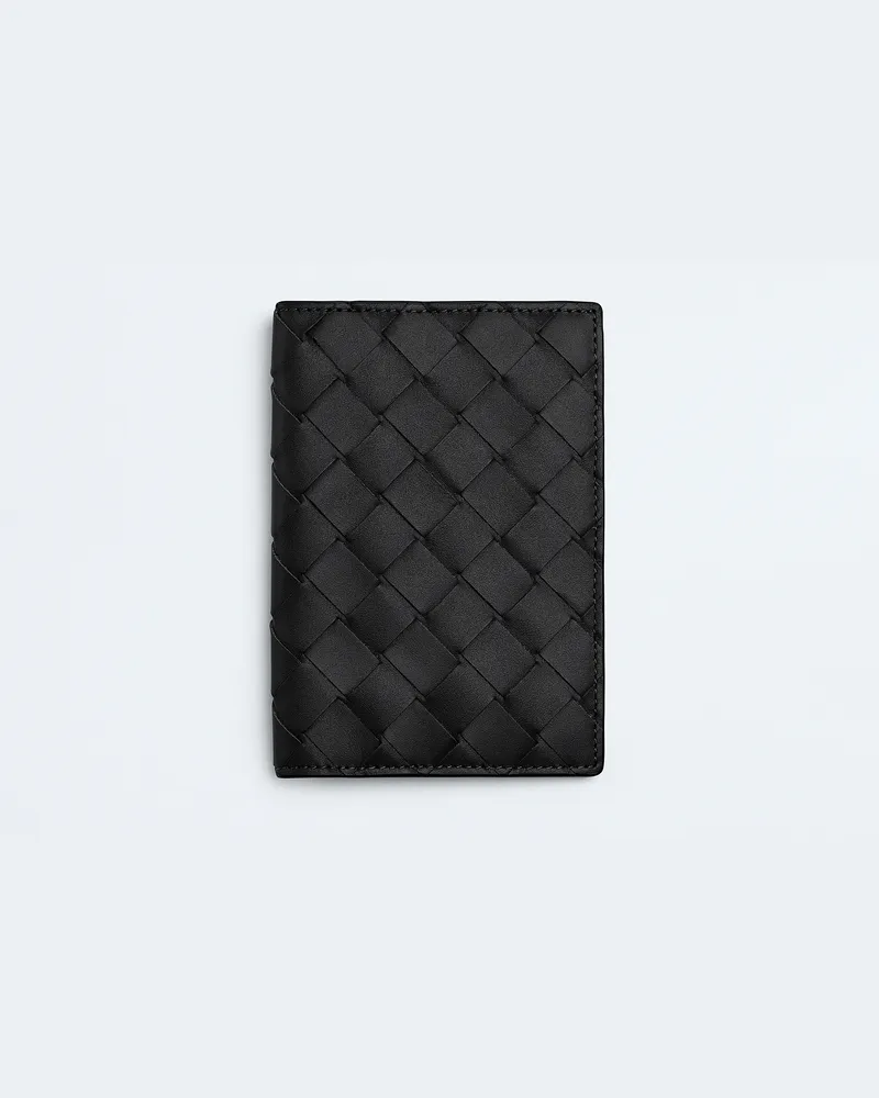 Bottega Veneta Intrecciato Reisepass-etui - Schwarz - Herren - 100% Kalbsleder Schwarz