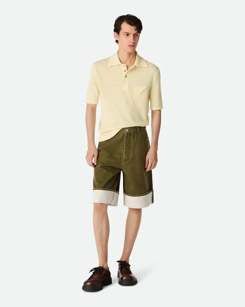 Bottega Veneta Bunte Jeansshorts Caper