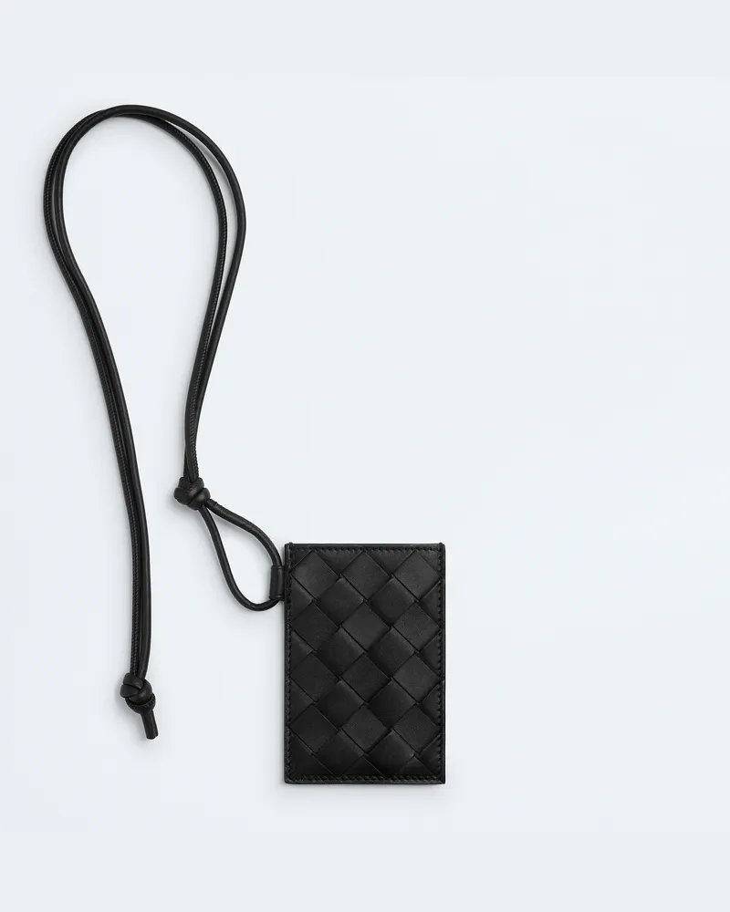 Bottega Veneta Intrecciato Kartenetui - Schwarz - Herren - 100% Kalbsleder Schwarz