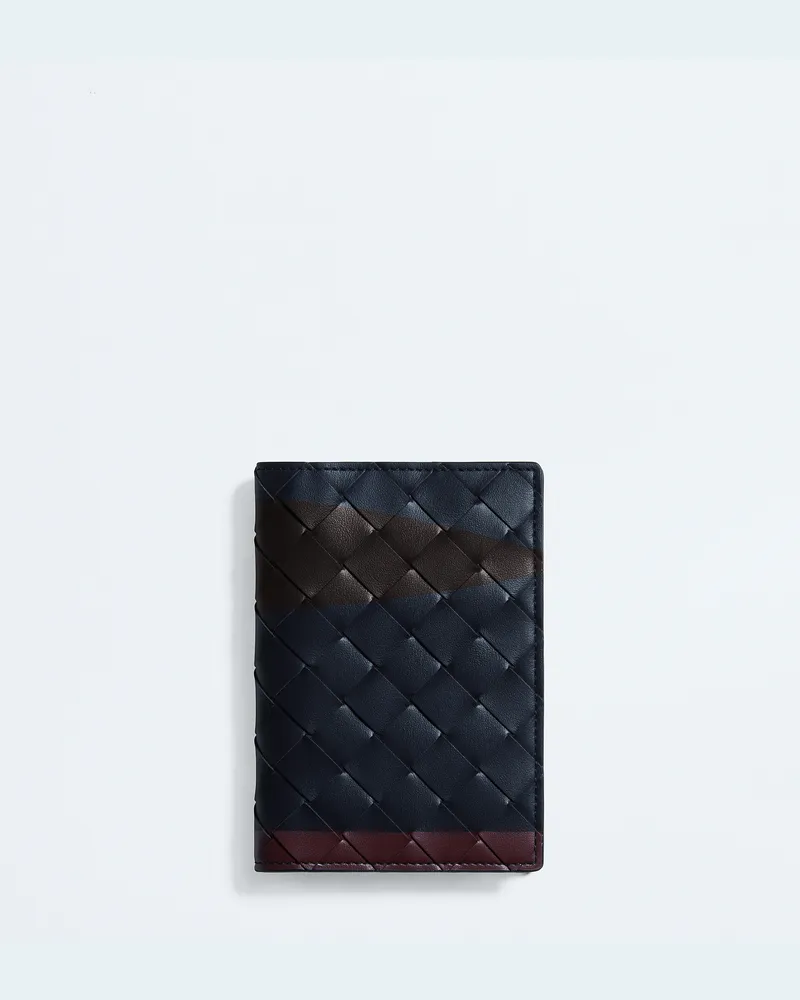 Bottega Veneta Intrecciato Reisepassetui-Blau - Herren Blau