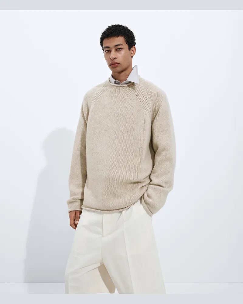 Bottega Veneta Kaschmirpullover - Beige - Herren 100 % Kaschmir Beige