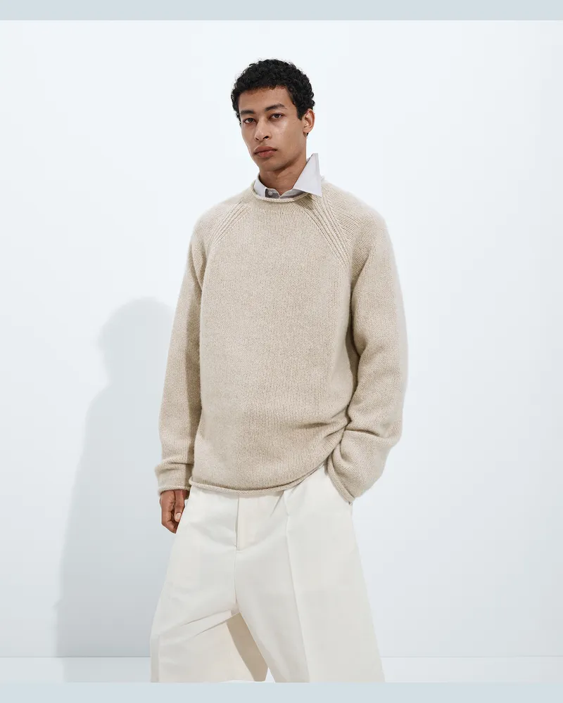 Bottega Veneta Kaschmirpullover - Beige - Herren 100 % Kaschmir Beige