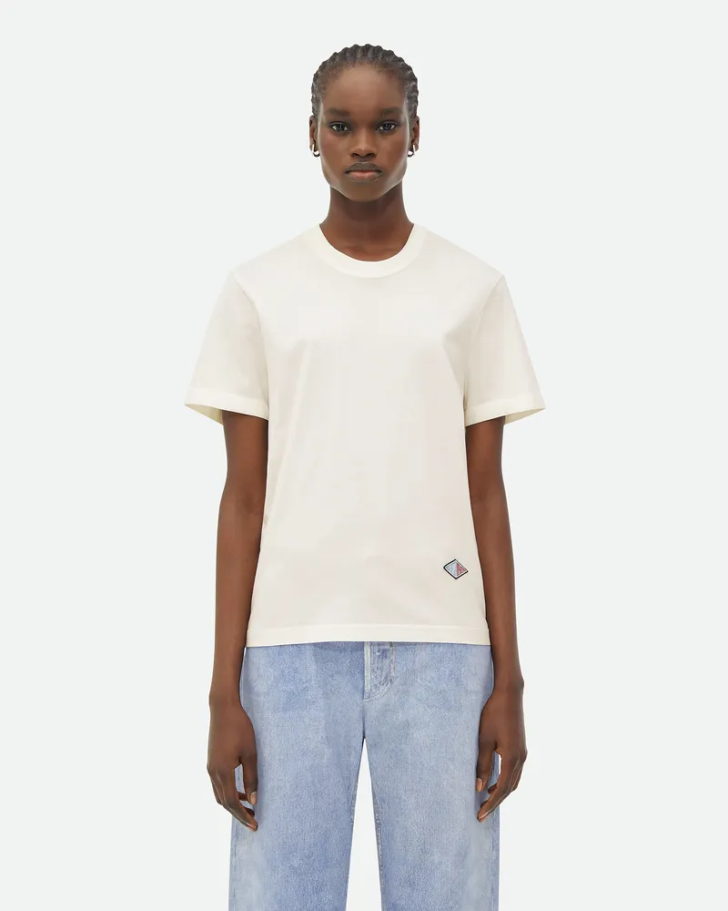 Bottega Veneta T-shirt Aus Leichtem Baumwolljersey - Weiß - Damen Baumwolle Weiß