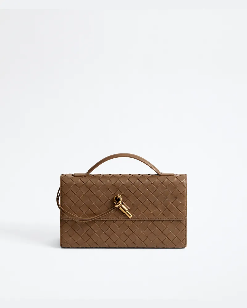 Bottega Veneta Andiamo Clutch 25-Braun - Damen Braun